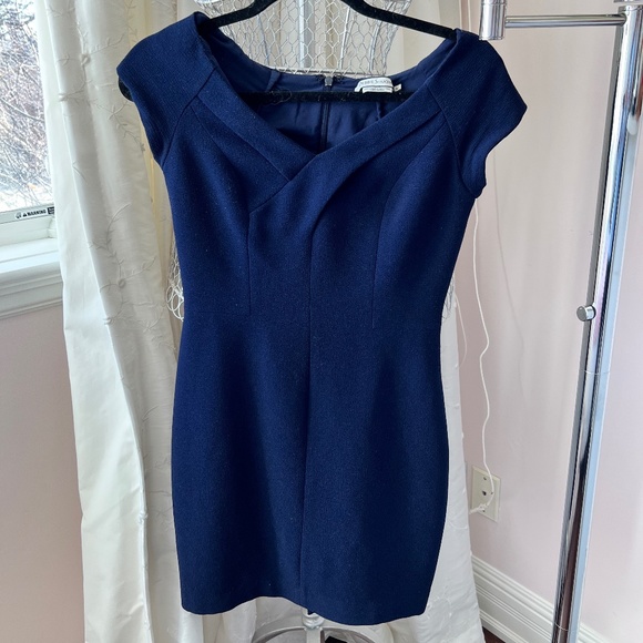 Debbie Shuchat Blue Crepe Dress - Picture 1 of 3